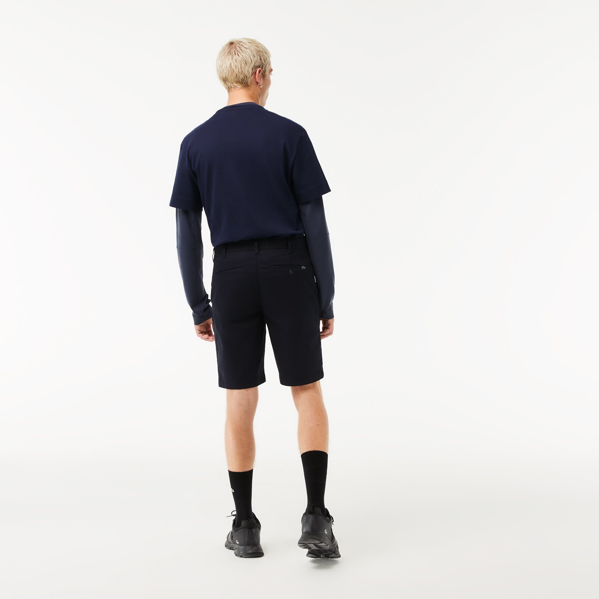 Quần Ngắn Bermuda Lacoste Nam Ôm Dáng Chất Liệu Organic Cotton