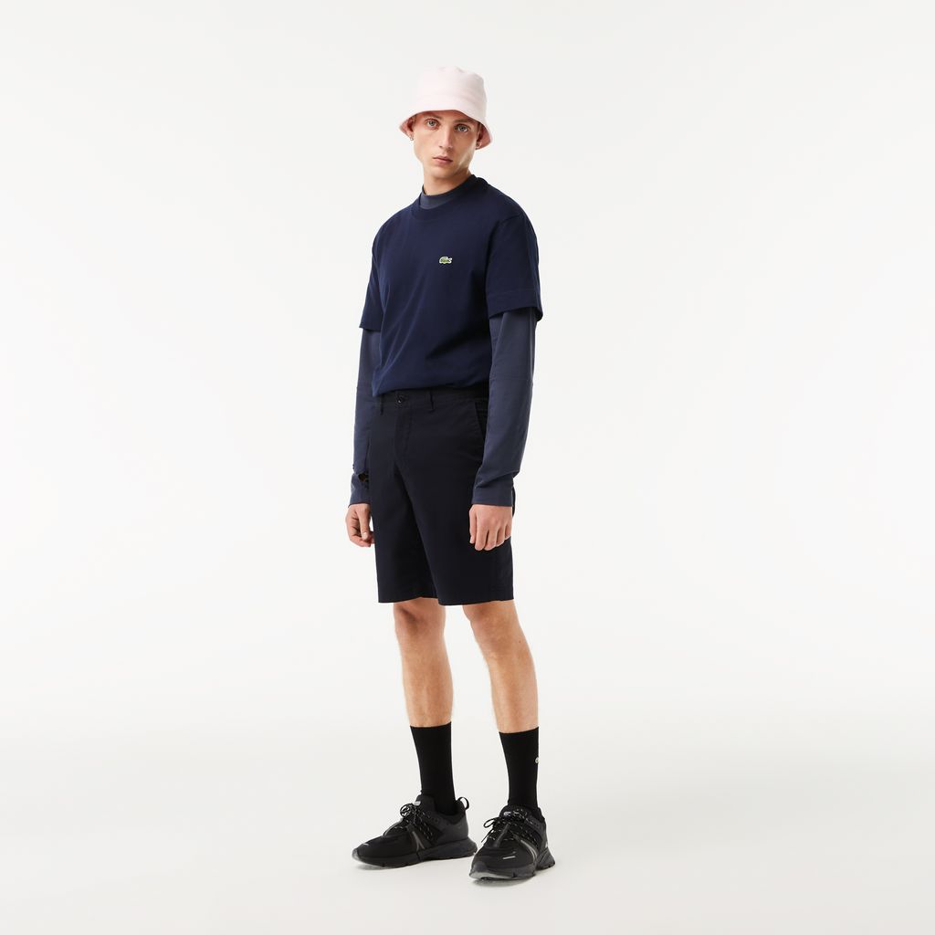 Quần Ngắn Bermuda Lacoste Nam Ôm Dáng Chất Liệu Organic Cotton