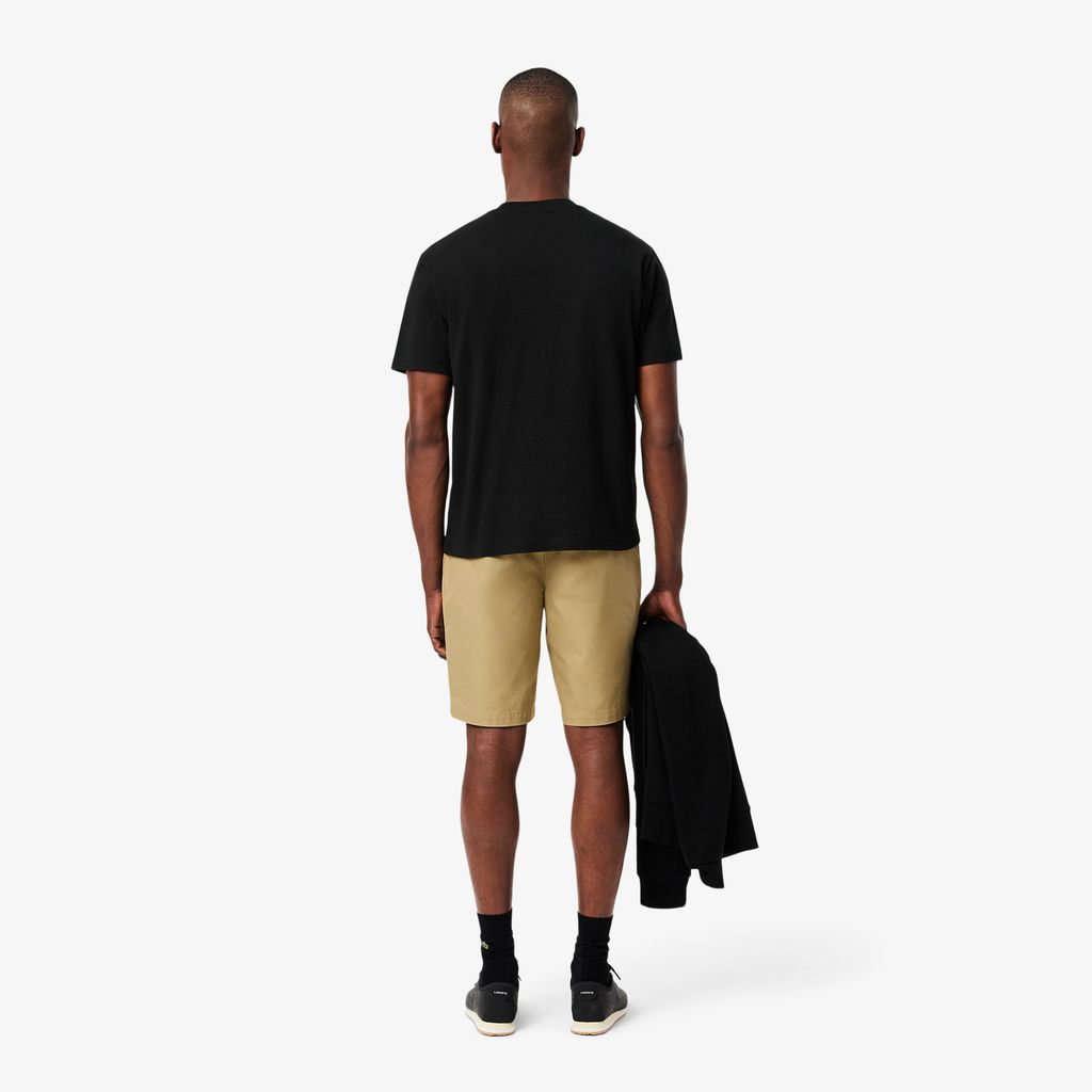 Quần Ngắn Bermuda Lacoste Nam Ống Suông Chất Liệu Gabardine Chino