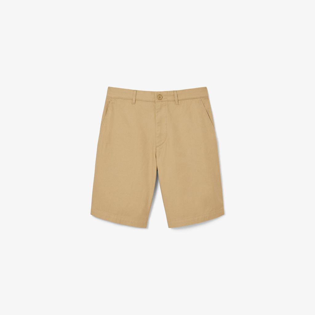Quần Ngắn Bermuda Lacoste Nam Ống Suông Chất Liệu Gabardine Chino