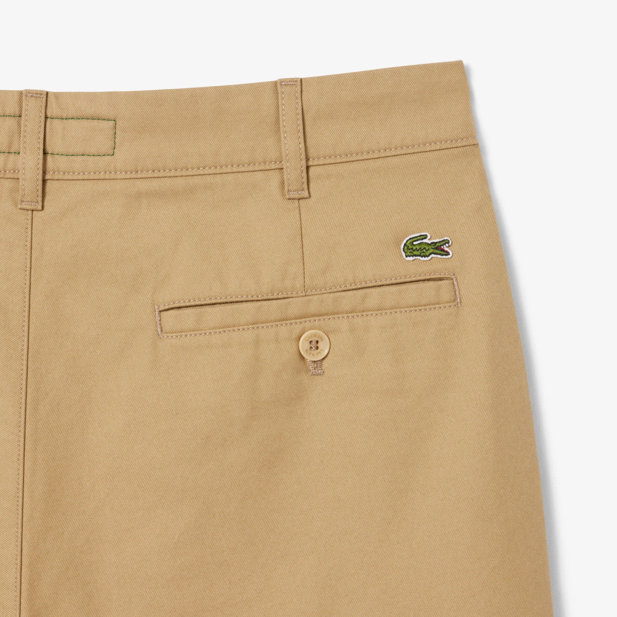 Quần Ngắn Bermuda Lacoste Nam Ống Suông Chất Liệu Gabardine Chino