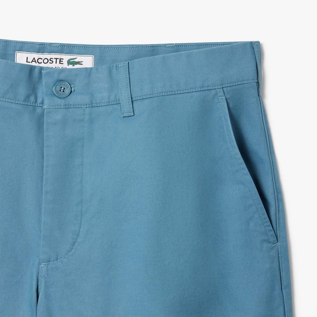 Quần Ngắn Bermuda Lacoste Nam Ống Suông Chất Liệu Gabardine Chino