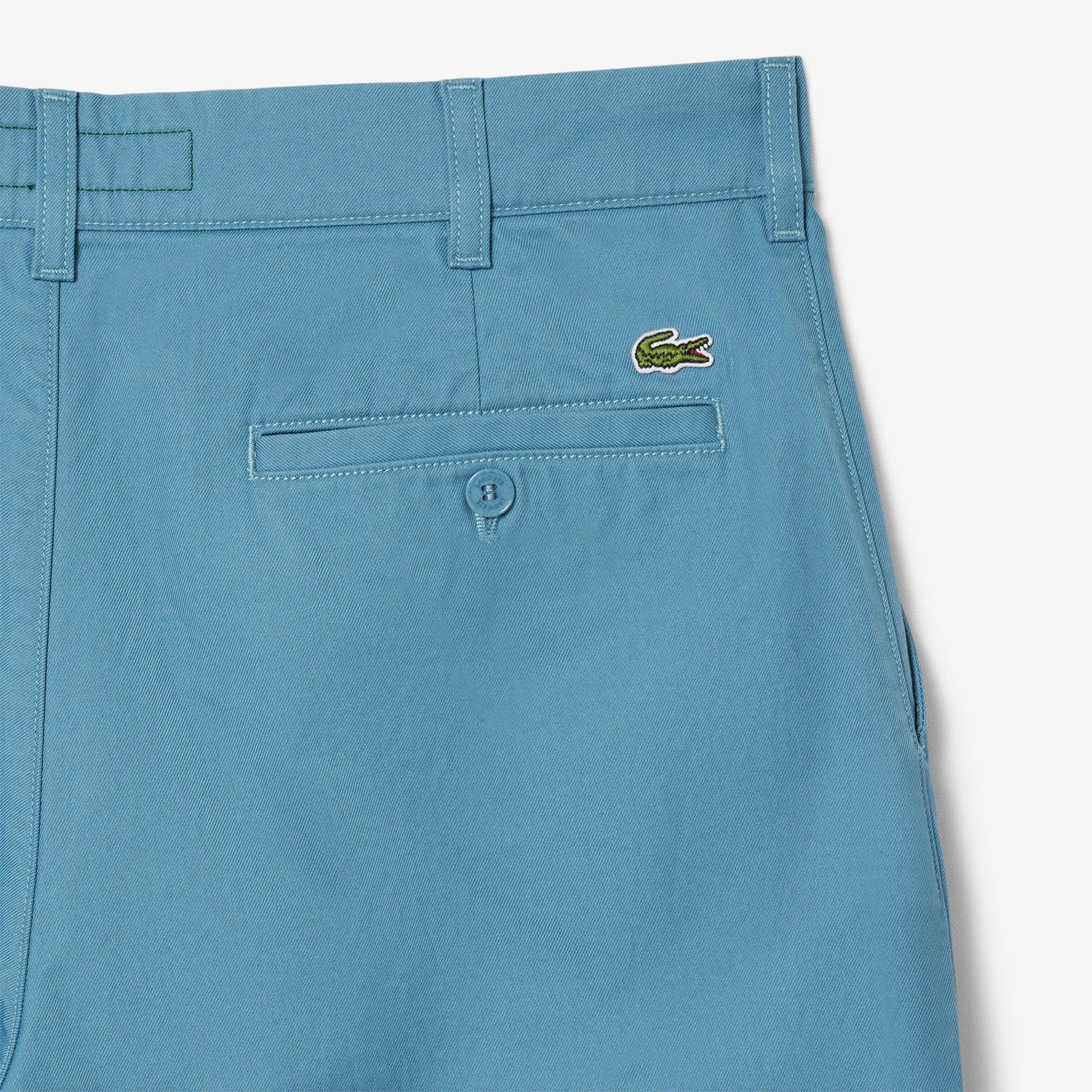 Quần Ngắn Bermuda Lacoste Nam Ống Suông Chất Liệu Gabardine Chino