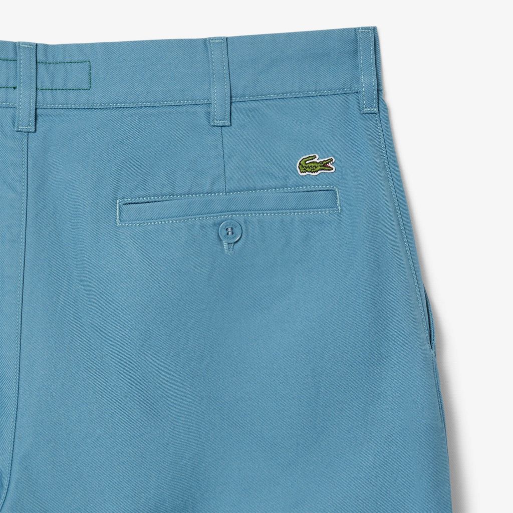 Quần Ngắn Bermuda Lacoste Nam Ống Suông Chất Liệu Gabardine Chino