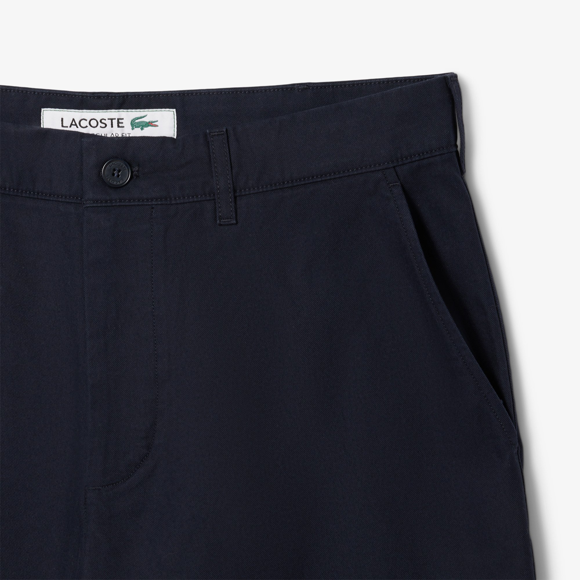 Quần Ngắn Bermuda Lacoste Nam Ống Suông Chất Liệu Gabardine Chino