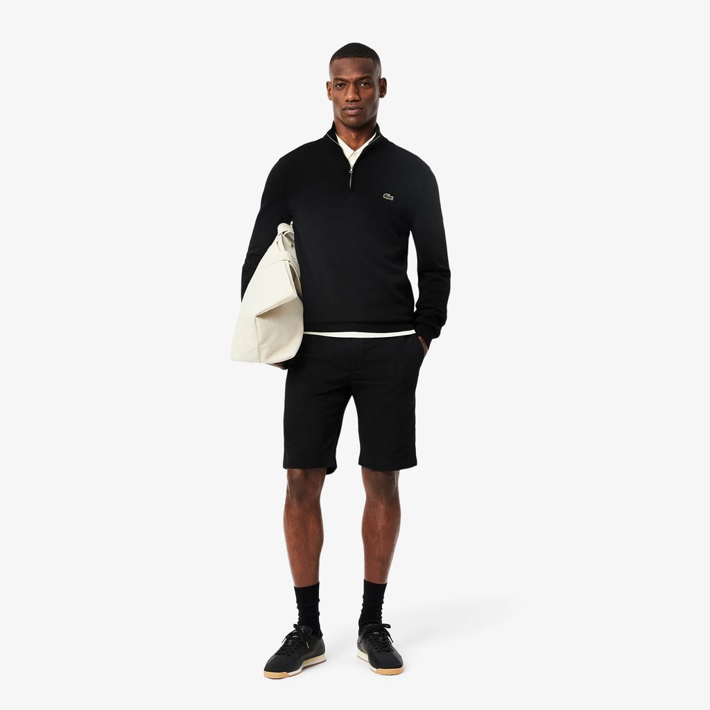 Quần Ngắn Lacoste Nam Ôm Dáng Chất Liệu Cotton Chino Co Giãn