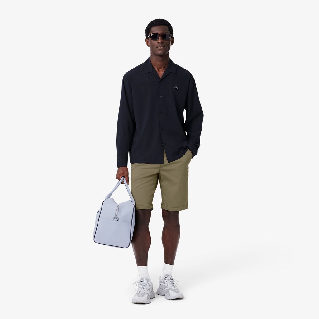 Quần Ngắn Lacoste Nam Ôm Dáng Chất Liệu Cotton Chino Co Giãn
