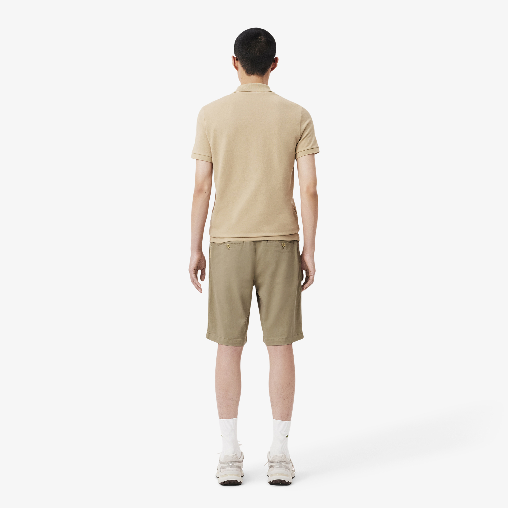 Quần Ngắn Lacoste Nam Ôm Dáng Chất Liệu Cotton Chino Co Giãn