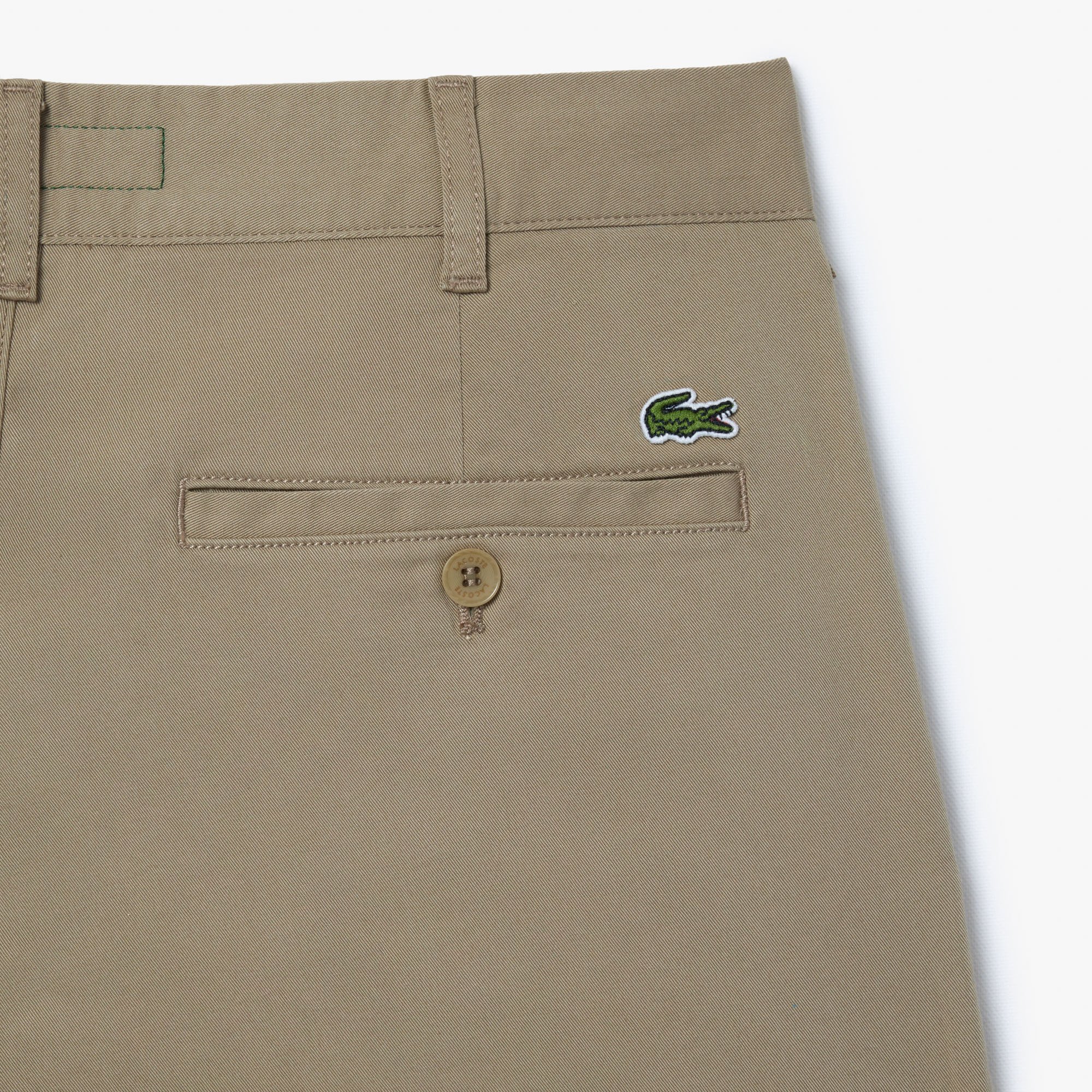Quần Ngắn Lacoste Nam Ôm Dáng Chất Liệu Cotton Chino Co Giãn