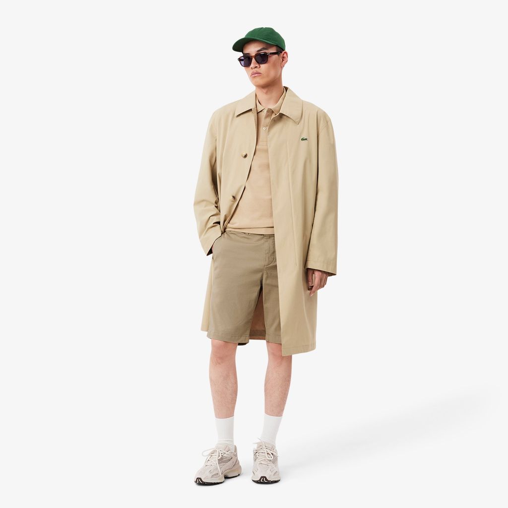 Quần Ngắn Lacoste Nam Ôm Dáng Chất Liệu Cotton Chino Co Giãn