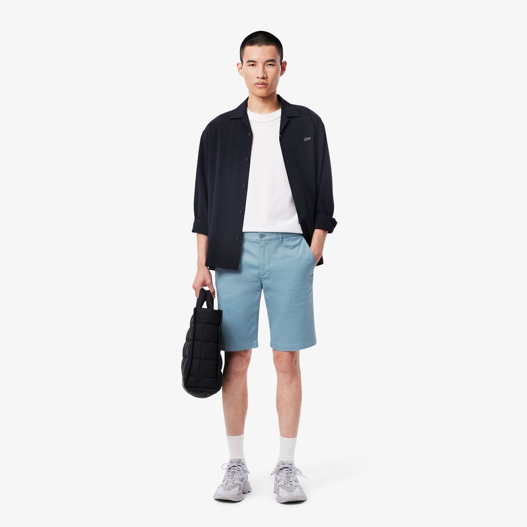Quần Ngắn Lacoste Nam Ôm Dáng Chất Liệu Cotton Chino Co Giãn