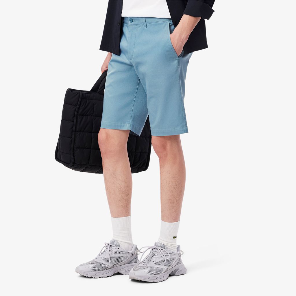 Quần Ngắn Lacoste Nam Ôm Dáng Chất Liệu Cotton Chino Co Giãn
