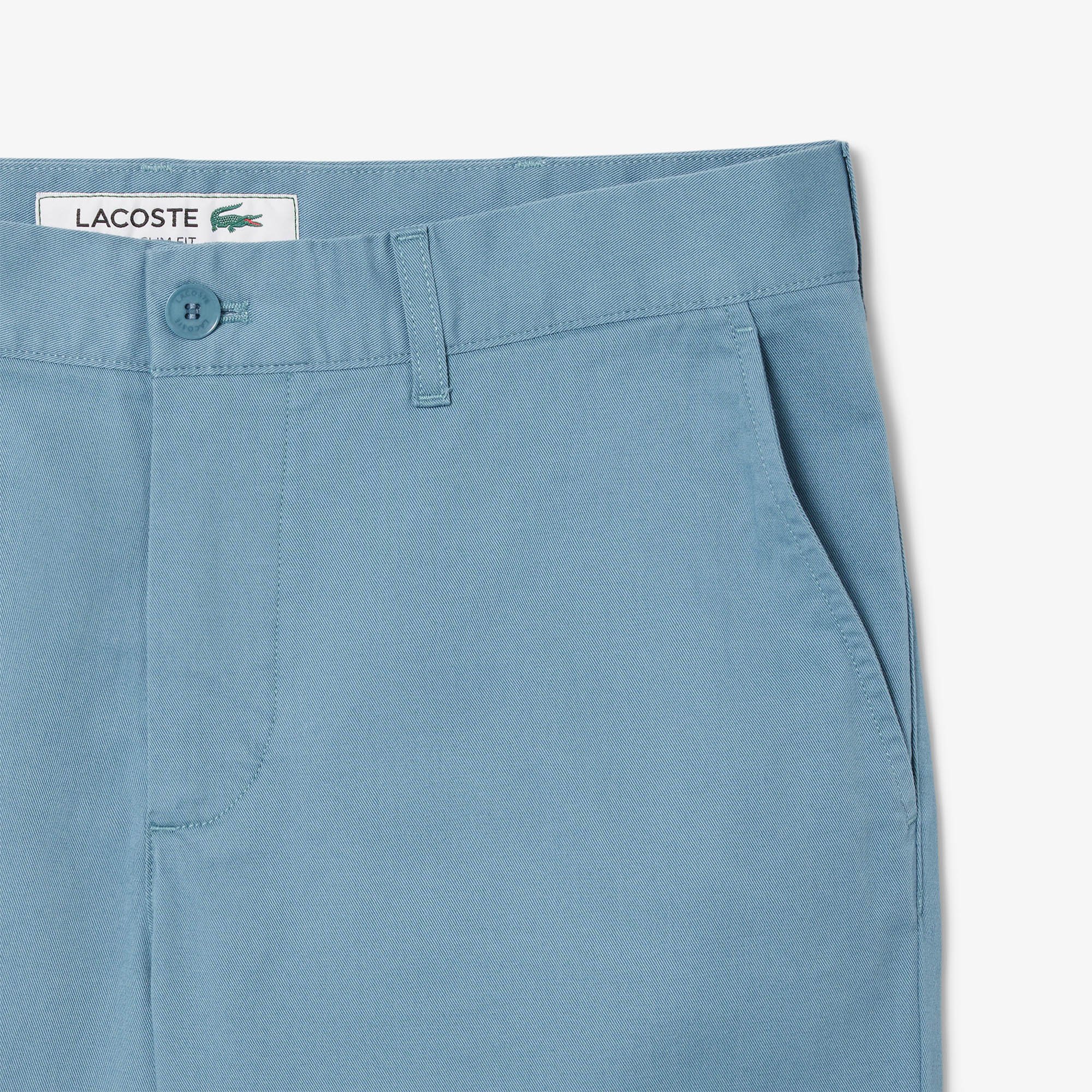 Quần Ngắn Lacoste Nam Ôm Dáng Chất Liệu Cotton Chino Co Giãn