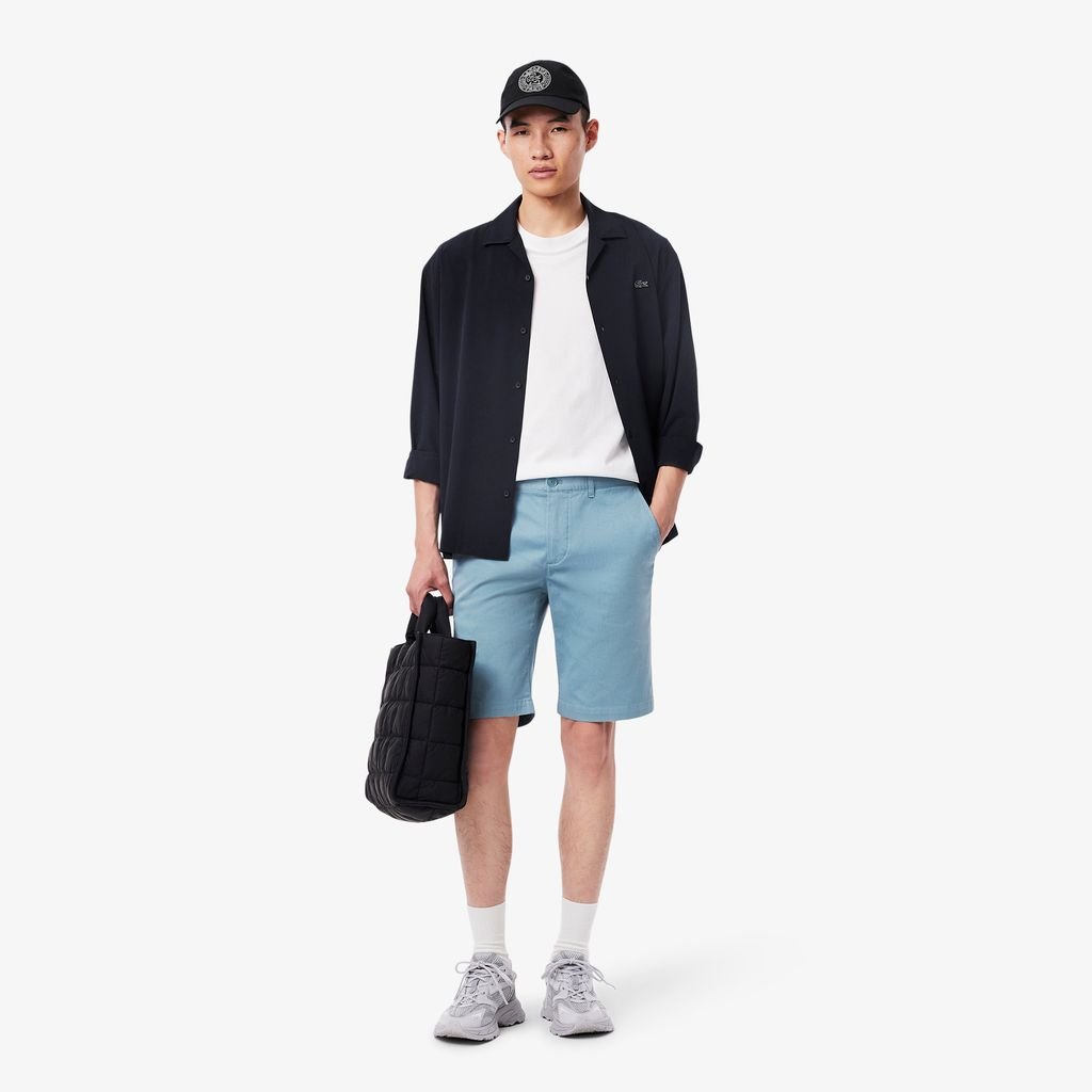 Quần Ngắn Lacoste Nam Ôm Dáng Chất Liệu Cotton Chino Co Giãn