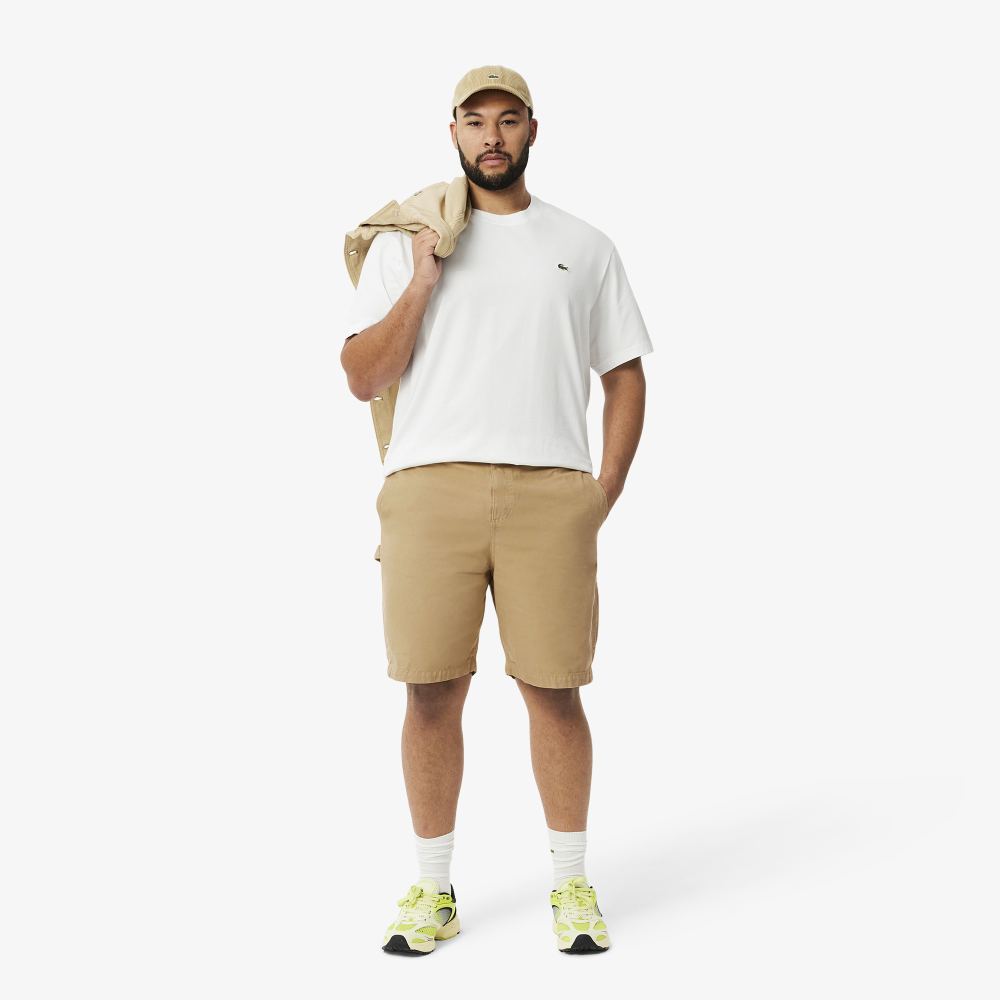 Quần Ngắn Lacoste Nam Dáng Rộng Vừa Vặn Bằng Vải Cotton