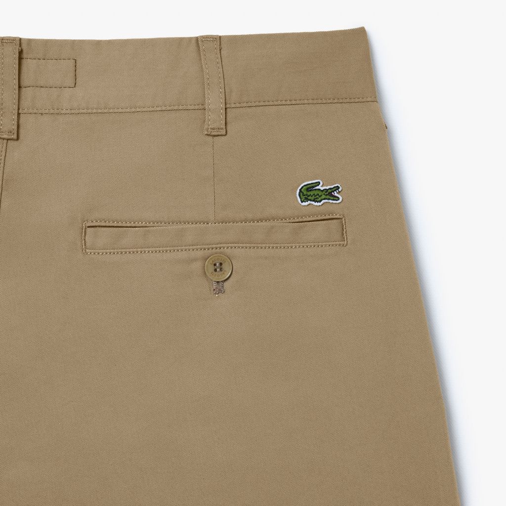 Quần Ngắn Chino Lacoste Nam Ôm Dáng Chất Liệu Cotton Co Dãn