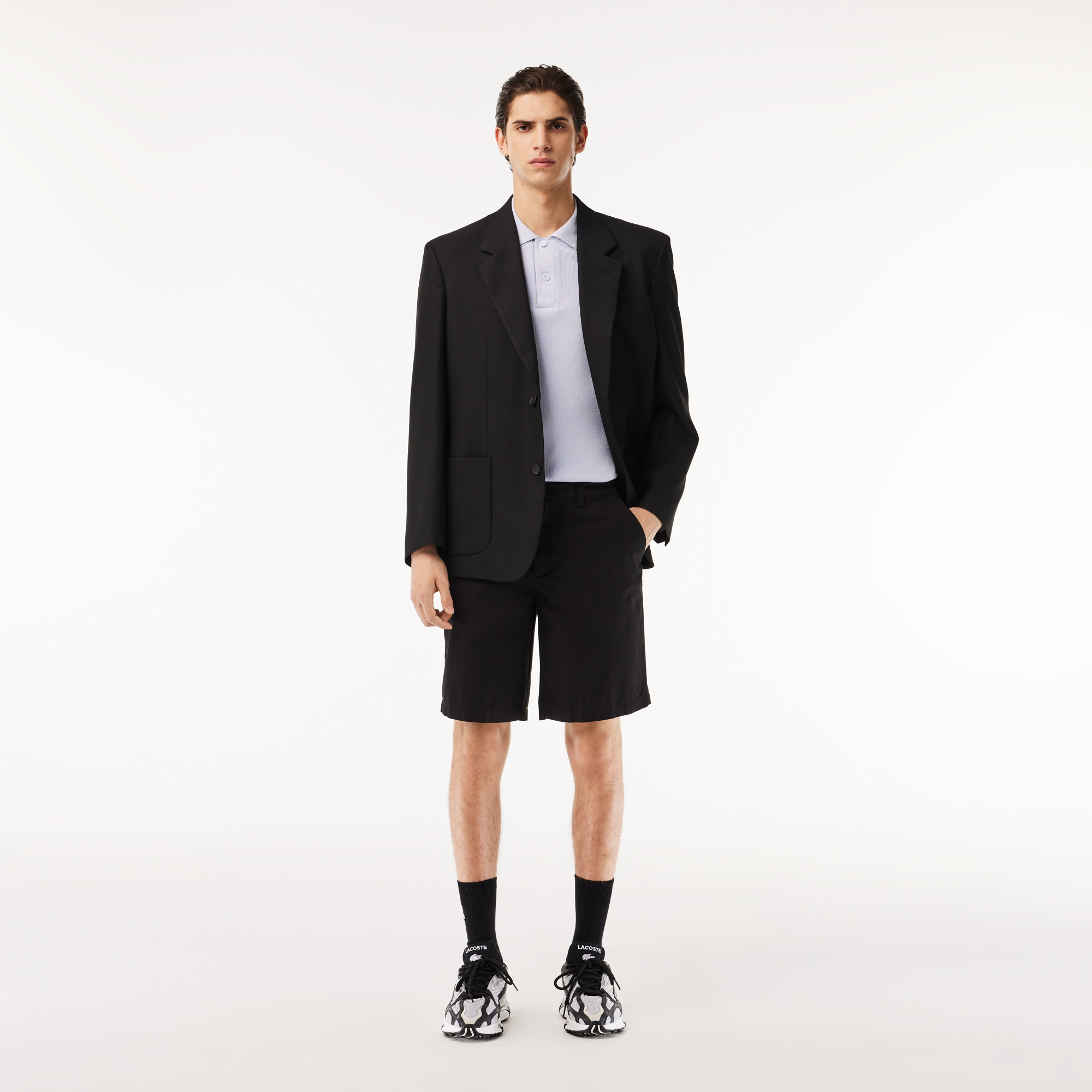 Quần Ngắn Chino Lacoste Nam Ống Suông Chất Liệu Cotton Twill