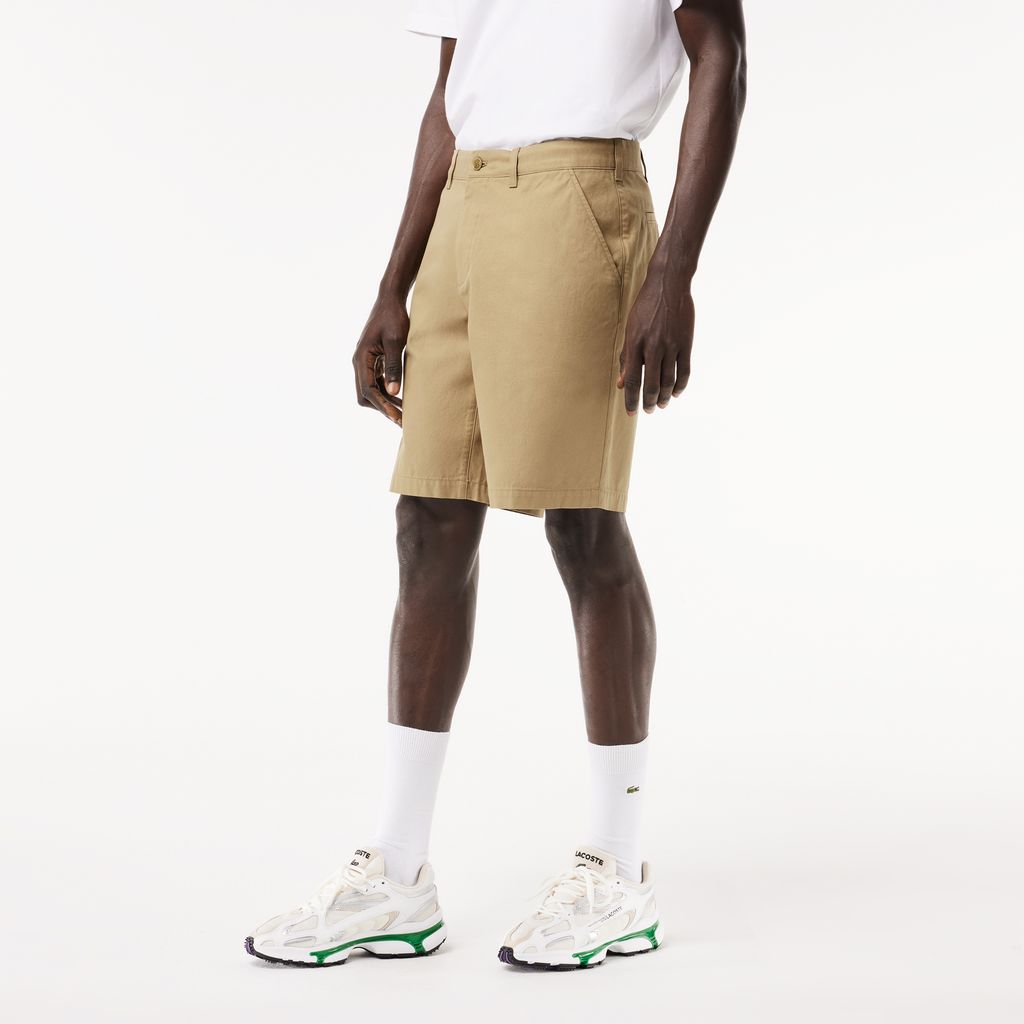 Quần Ngắn Chino Lacoste Nam Ống Suông Chất Liệu Cotton Twill