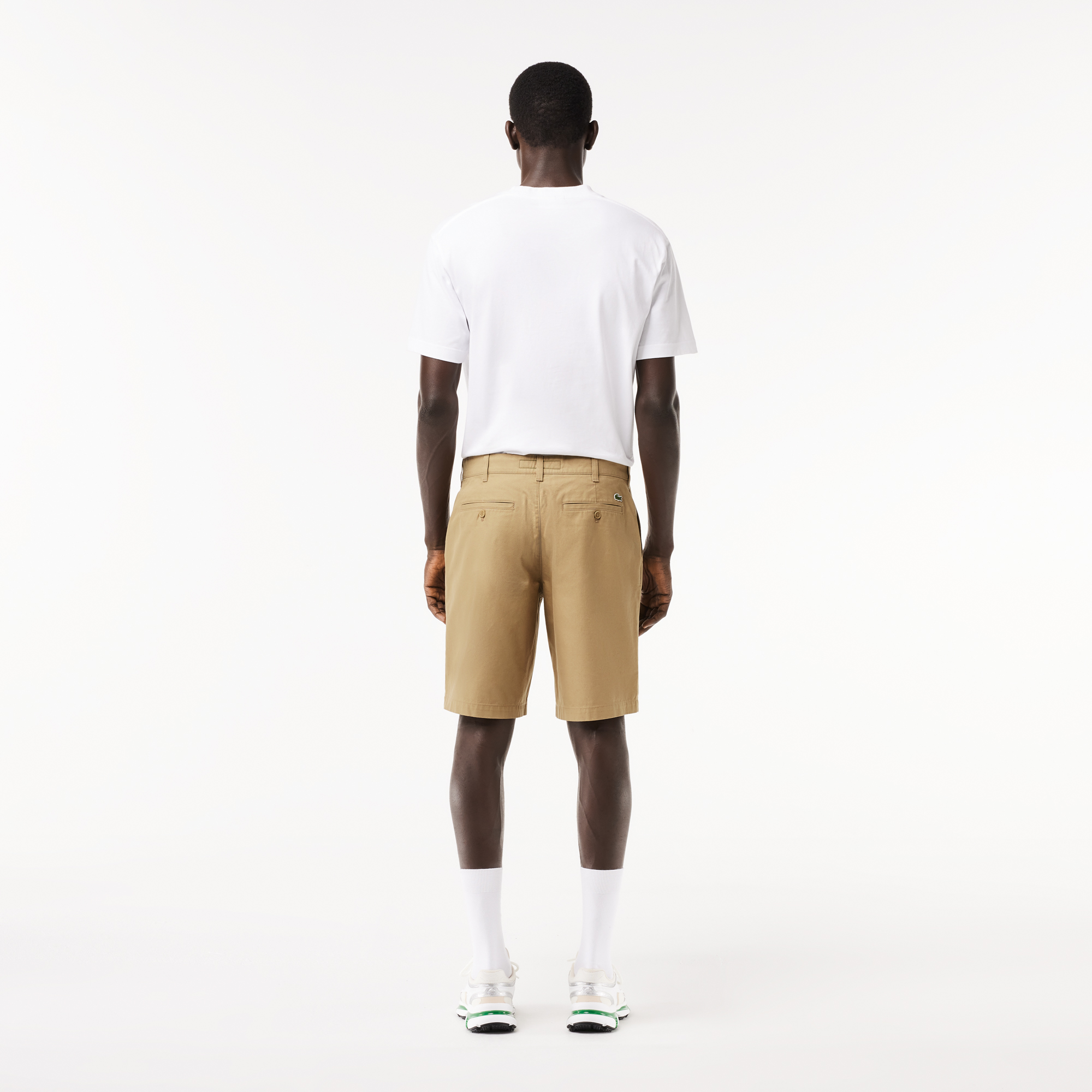 Quần Ngắn Chino Lacoste Nam Ống Suông Chất Liệu Cotton Twill