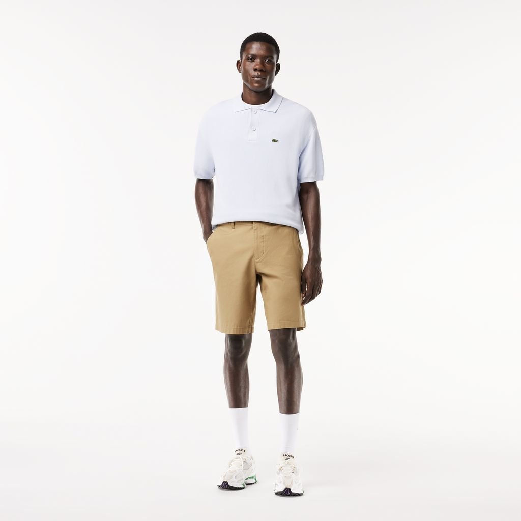Quần Ngắn Chino Lacoste Nam Ống Suông Chất Liệu Cotton Twill