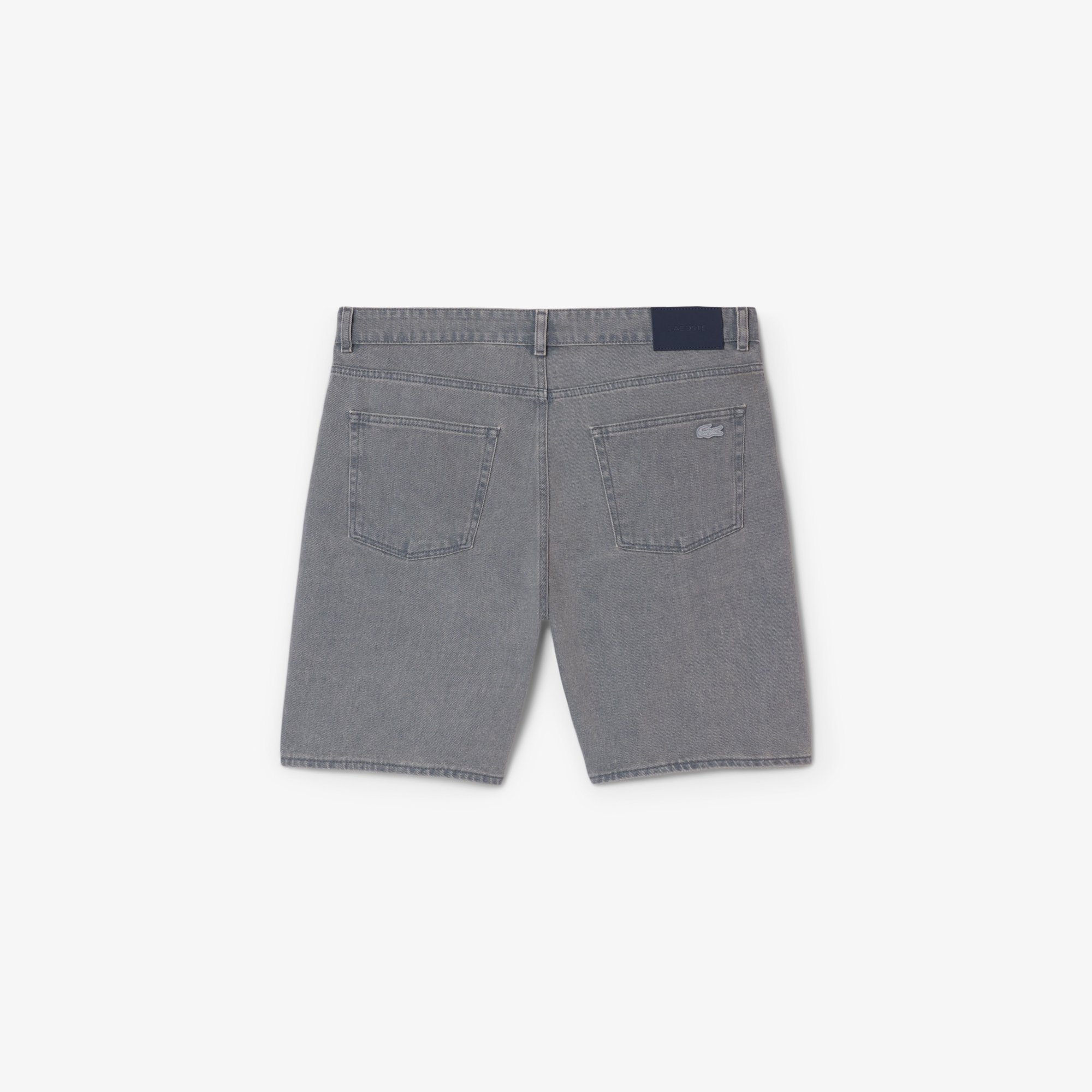Quần Ngắn Bermuda Lacoste Nam Chất Liệu Denim Nhuộm Hiệu Ứng Washed