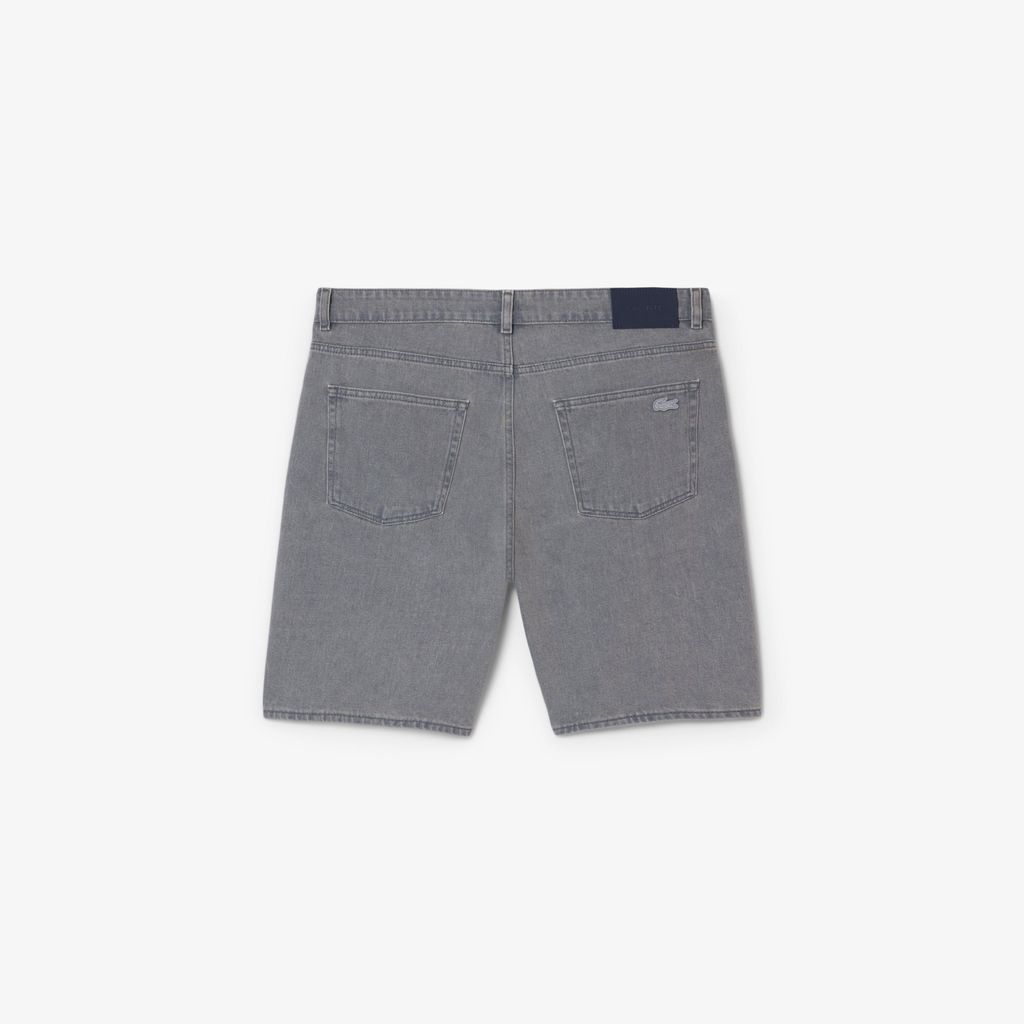 Quần Ngắn Bermuda Lacoste Nam Chất Liệu Denim Nhuộm Hiệu Ứng Washed