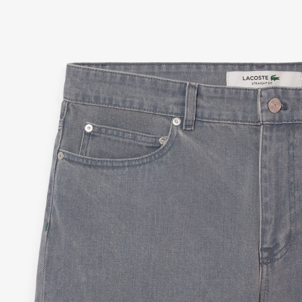 Quần Ngắn Bermuda Lacoste Nam Chất Liệu Denim Nhuộm Hiệu Ứng Washed