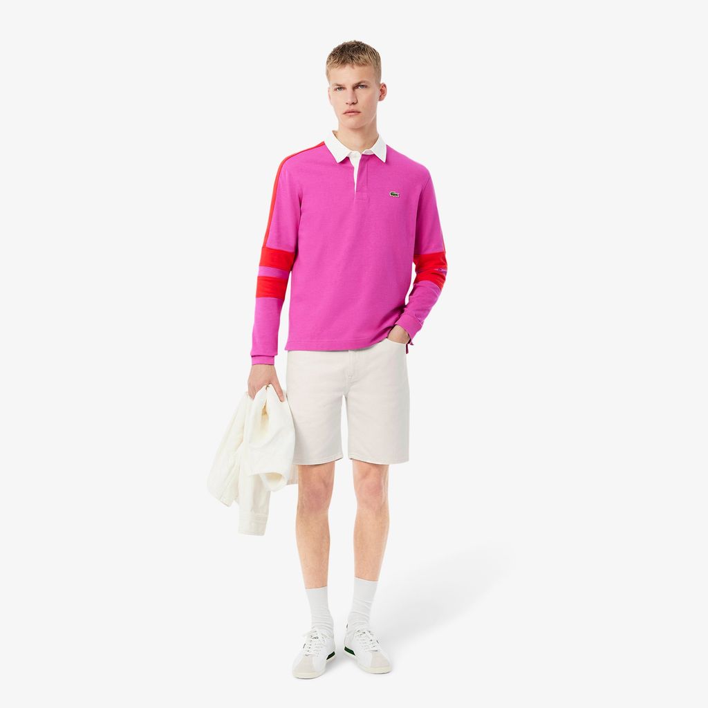 Quần Ngắn Bermuda Lacoste Nam Dáng Thẳng Chất Liệu Denim
