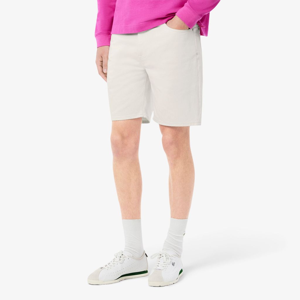 Quần Ngắn Bermuda Lacoste Nam Dáng Thẳng Chất Liệu Denim