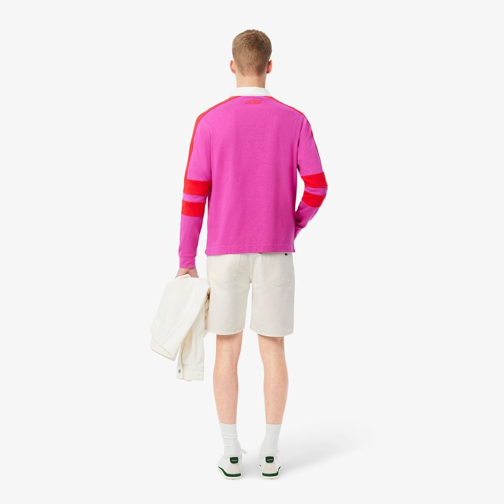 Quần Ngắn Bermuda Lacoste Nam Dáng Thẳng Chất Liệu Denim