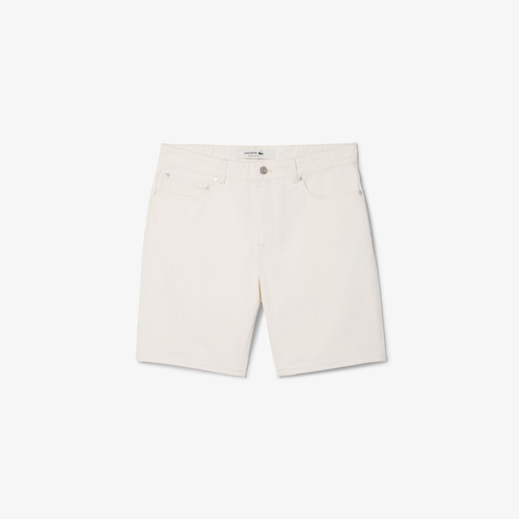 Quần Ngắn Bermuda Lacoste Nam Dáng Thẳng Chất Liệu Denim
