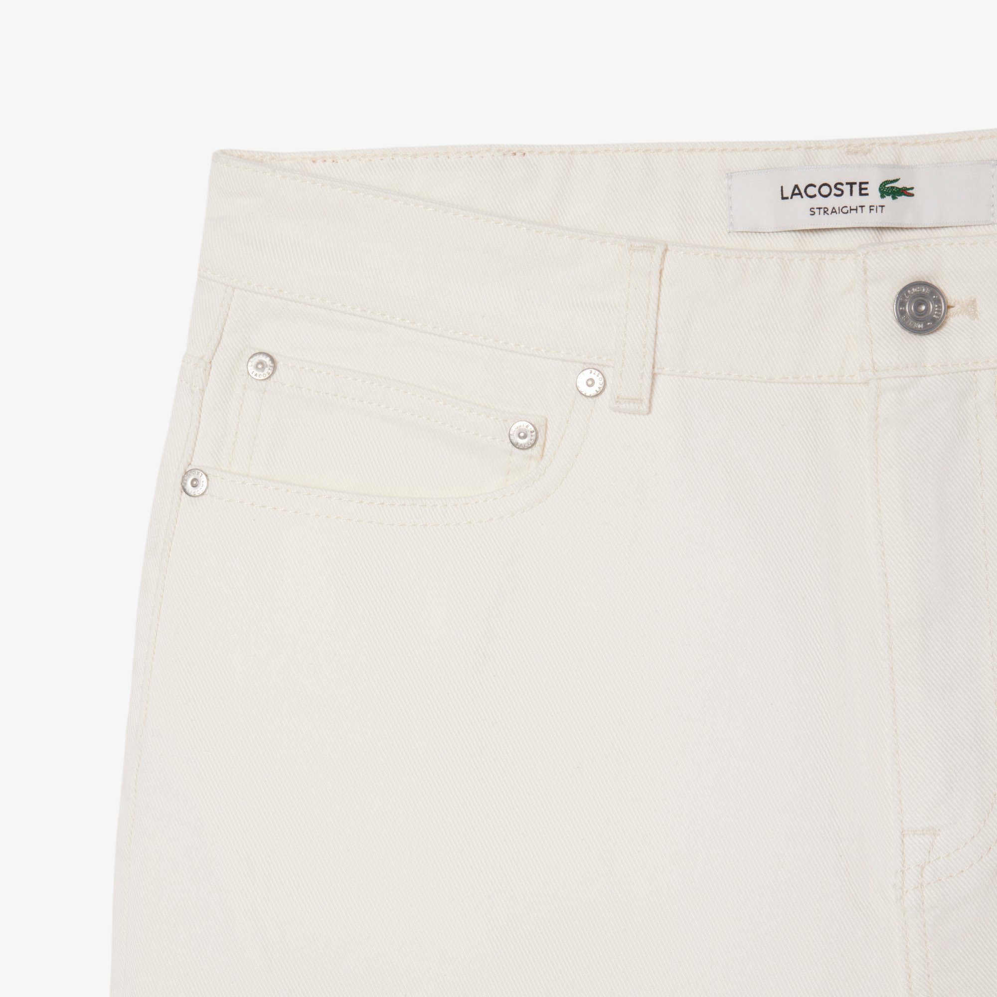 Quần Ngắn Bermuda Lacoste Nam Dáng Thẳng Chất Liệu Denim