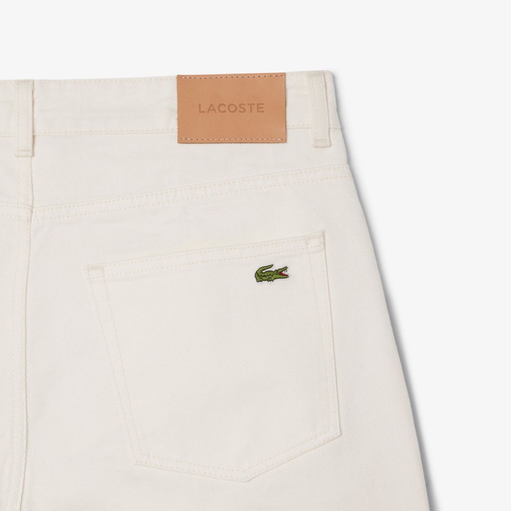 Quần Ngắn Bermuda Lacoste Nam Dáng Thẳng Chất Liệu Denim