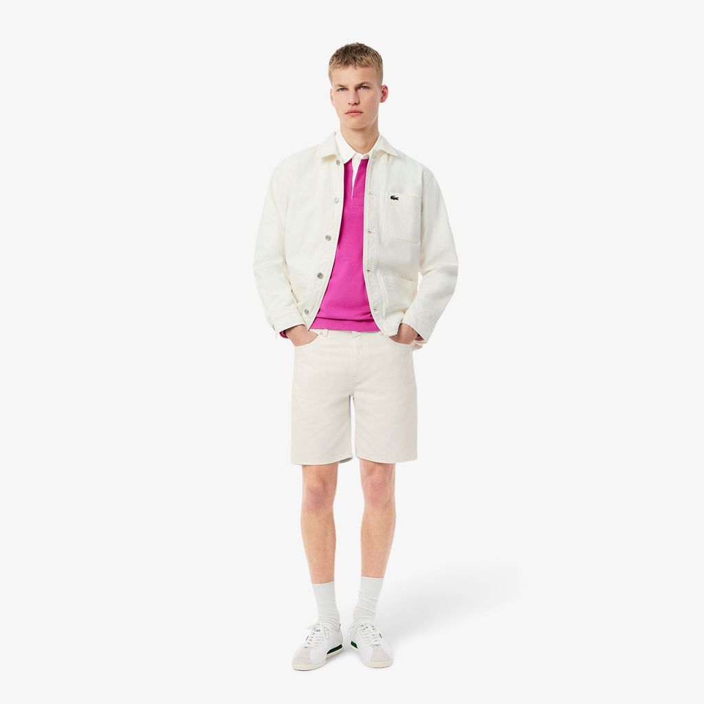 Quần Ngắn Bermuda Lacoste Nam Dáng Thẳng Chất Liệu Denim