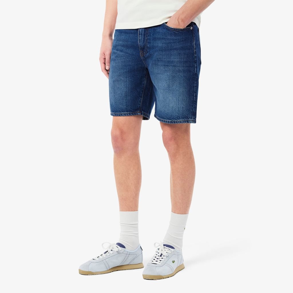 Quần Ngắn Bermuda Lacoste Nam Dáng Thẳng Chất Liệu Denim