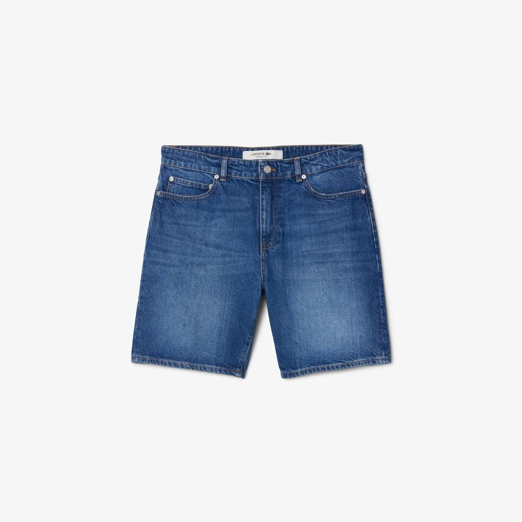 Quần Ngắn Bermuda Lacoste Nam Dáng Thẳng Chất Liệu Denim