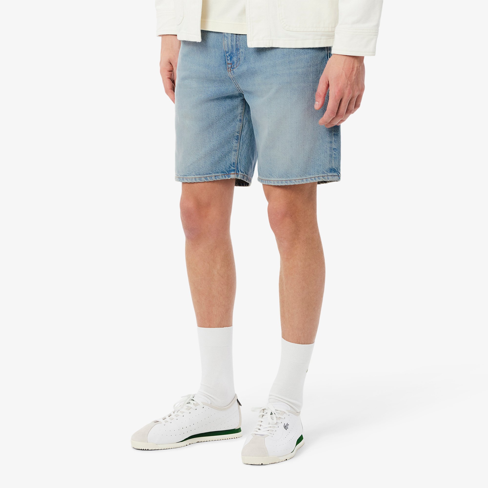 Quần Ngắn Bermuda Lacoste Nam Dáng Thẳng Chất Liệu Denim