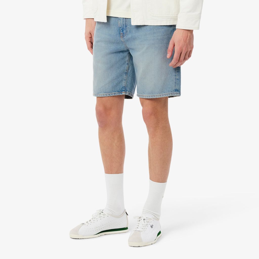 Quần Ngắn Bermuda Lacoste Nam Dáng Thẳng Chất Liệu Denim