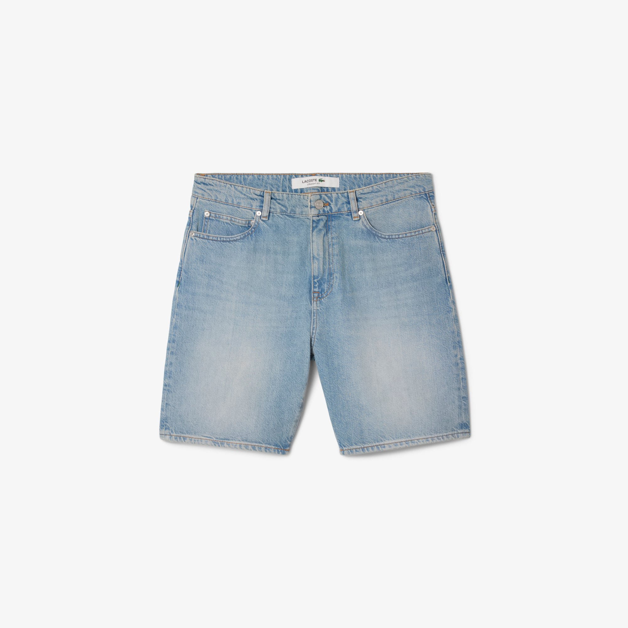 Quần Ngắn Bermuda Lacoste Nam Dáng Thẳng Chất Liệu Denim