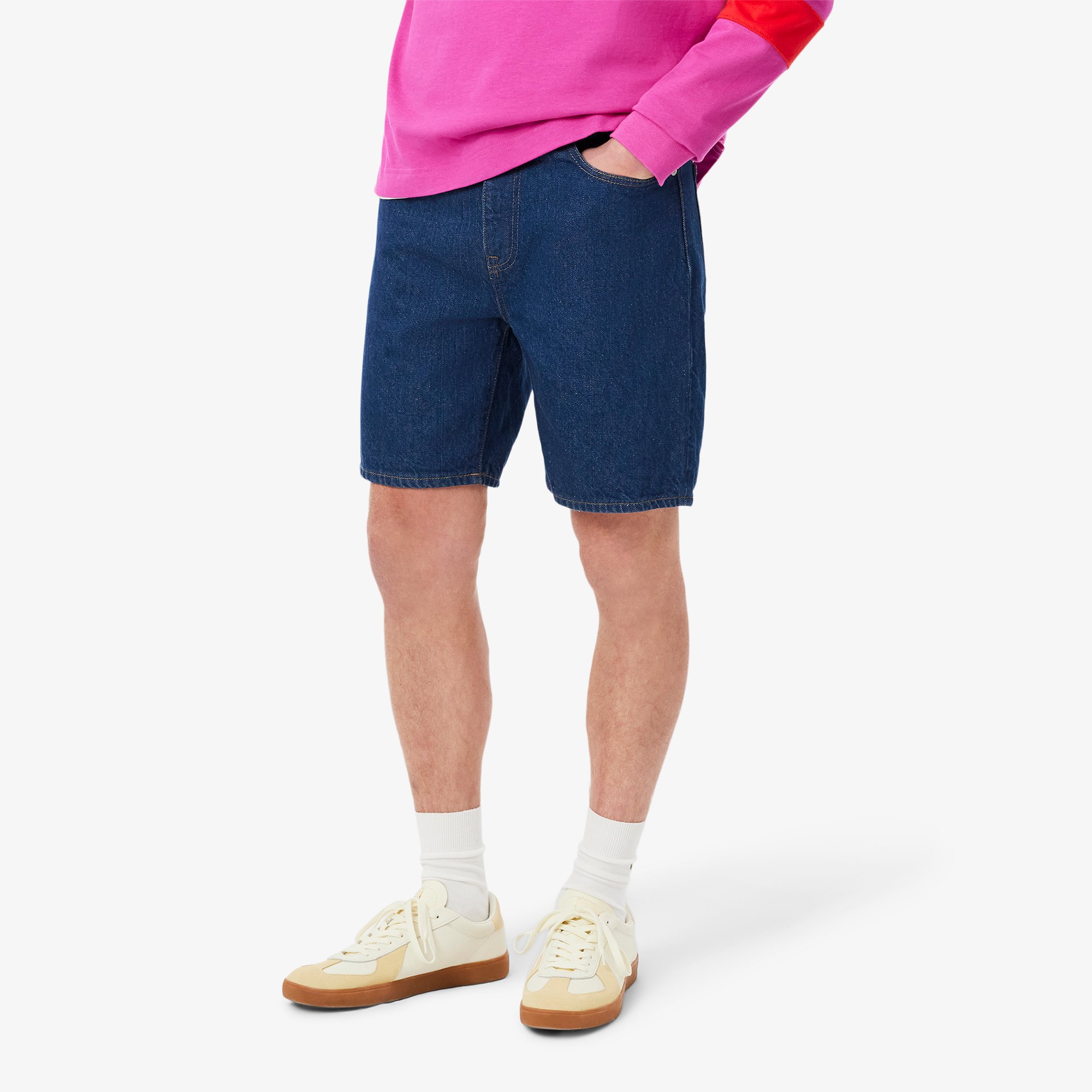 Quần Ngắn Bermuda Lacoste Nam Dáng Thẳng Chất Liệu Denim