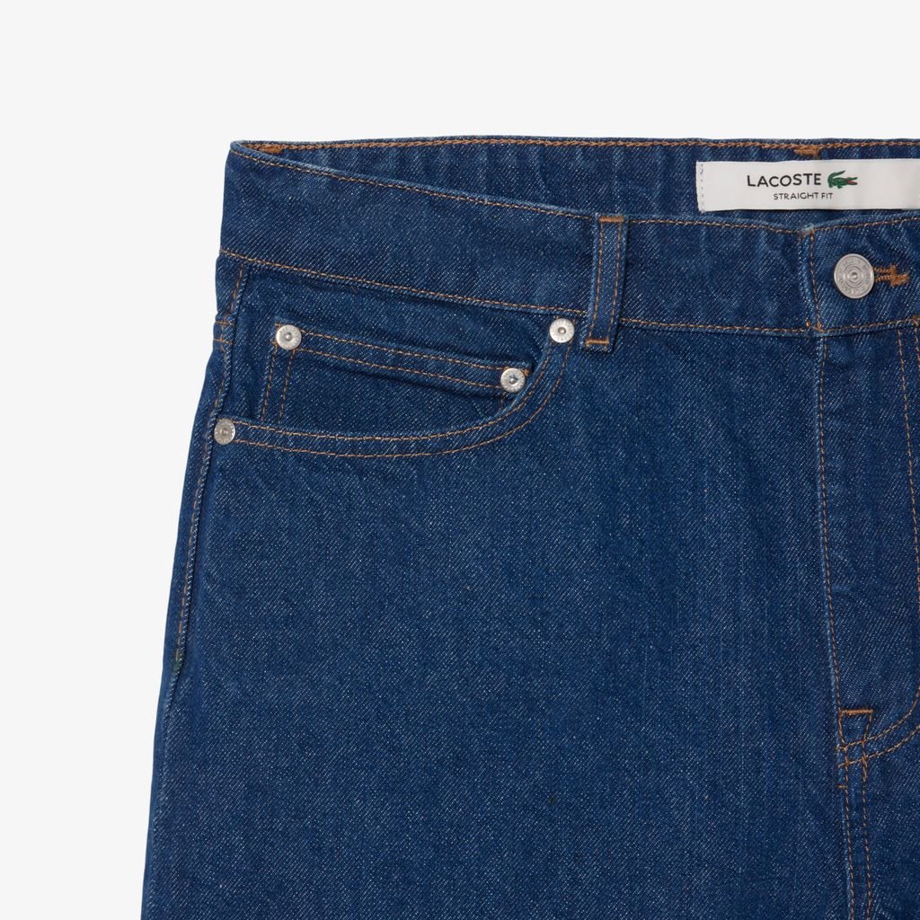 Quần Ngắn Bermuda Lacoste Nam Dáng Thẳng Chất Liệu Denim
