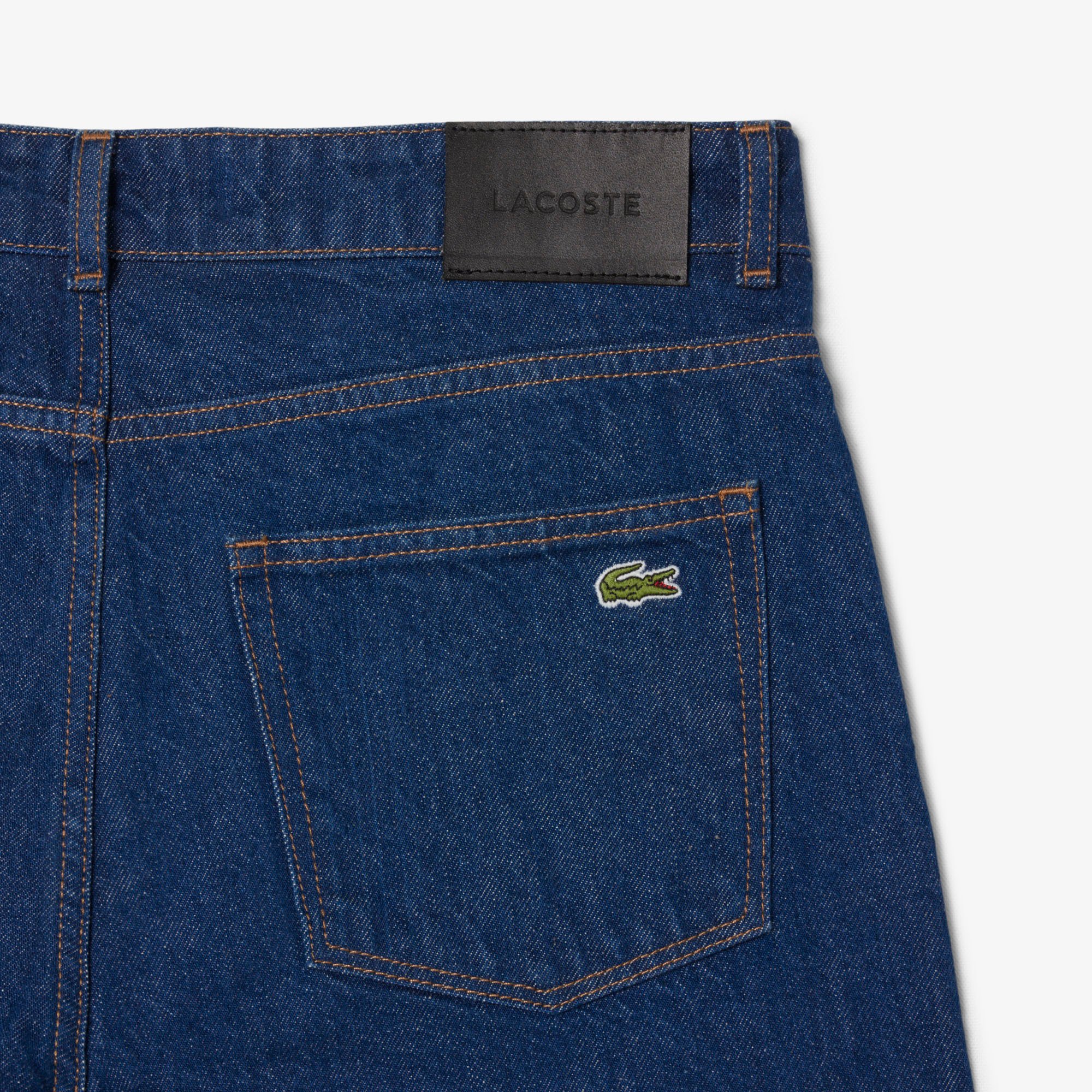 Quần Ngắn Bermuda Lacoste Nam Dáng Thẳng Chất Liệu Denim