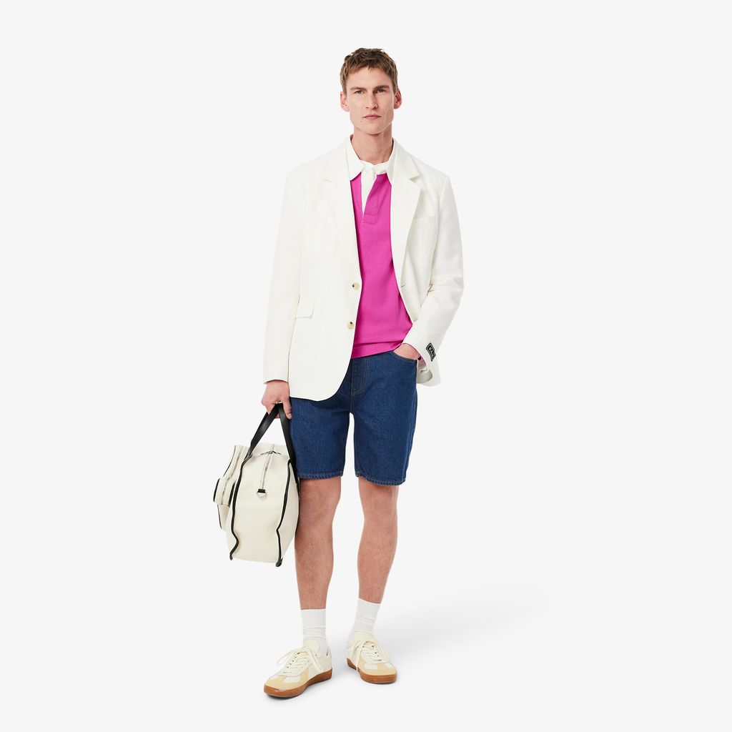 Quần Ngắn Bermuda Lacoste Nam Dáng Thẳng Chất Liệu Denim