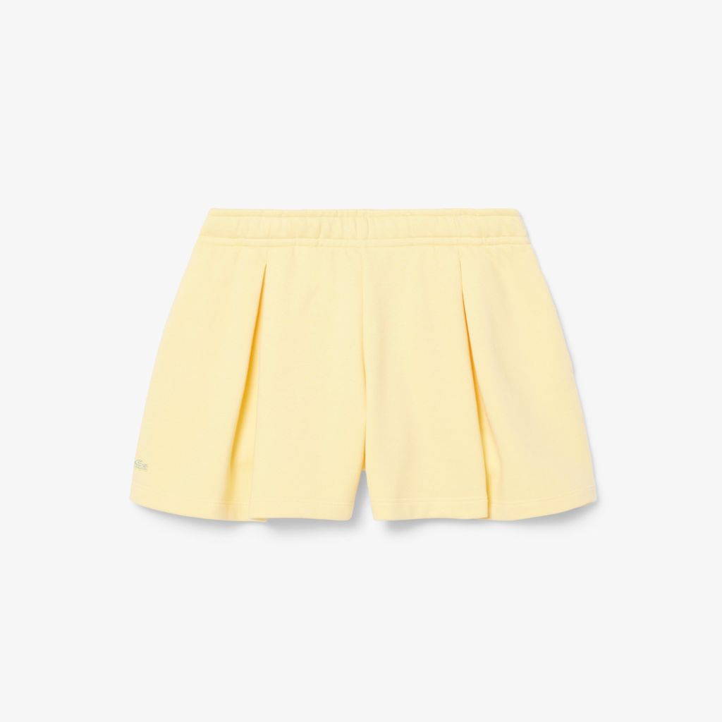 Quần Ngắn Lacoste Nữ Có Nếp Gấp Chất Liệu Nỉ