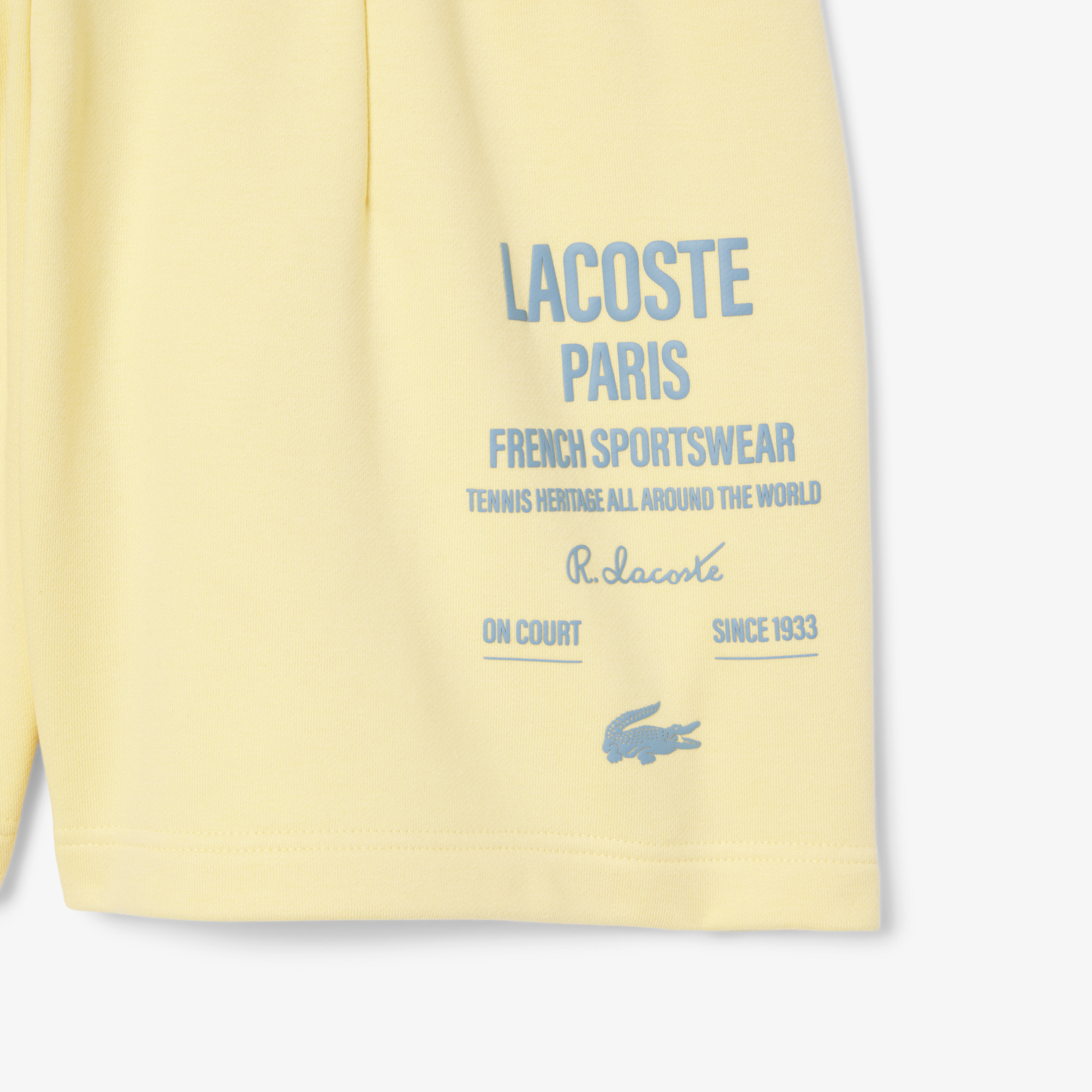 Quần Ngắn Lacoste Nữ Có Nếp Gấp Chất Liệu Nỉ