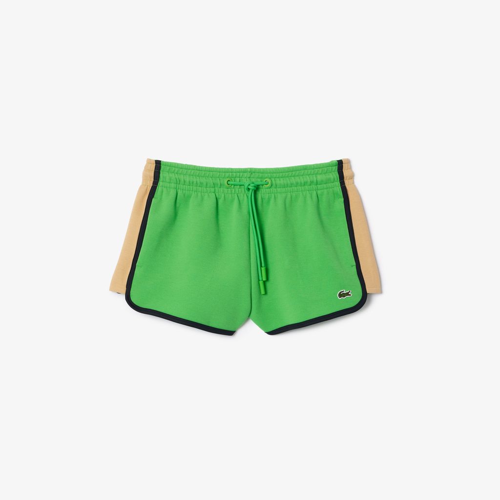 Quần Ngắn Lacoste Nữ Piqué Có Đường Viền Phối Màu