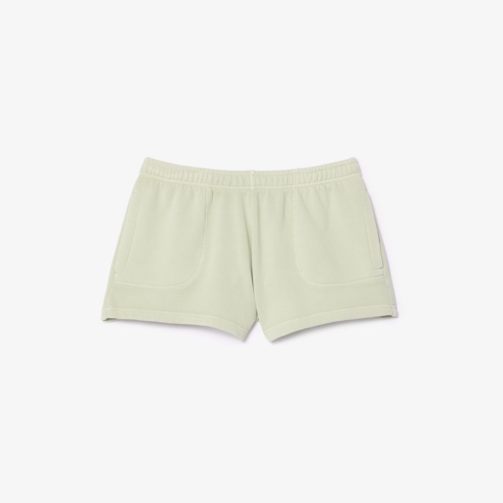 Quần Ngắn Lacoste Nữ Màu Nhuộm Tự Nhiên Chất Liệu Fleece