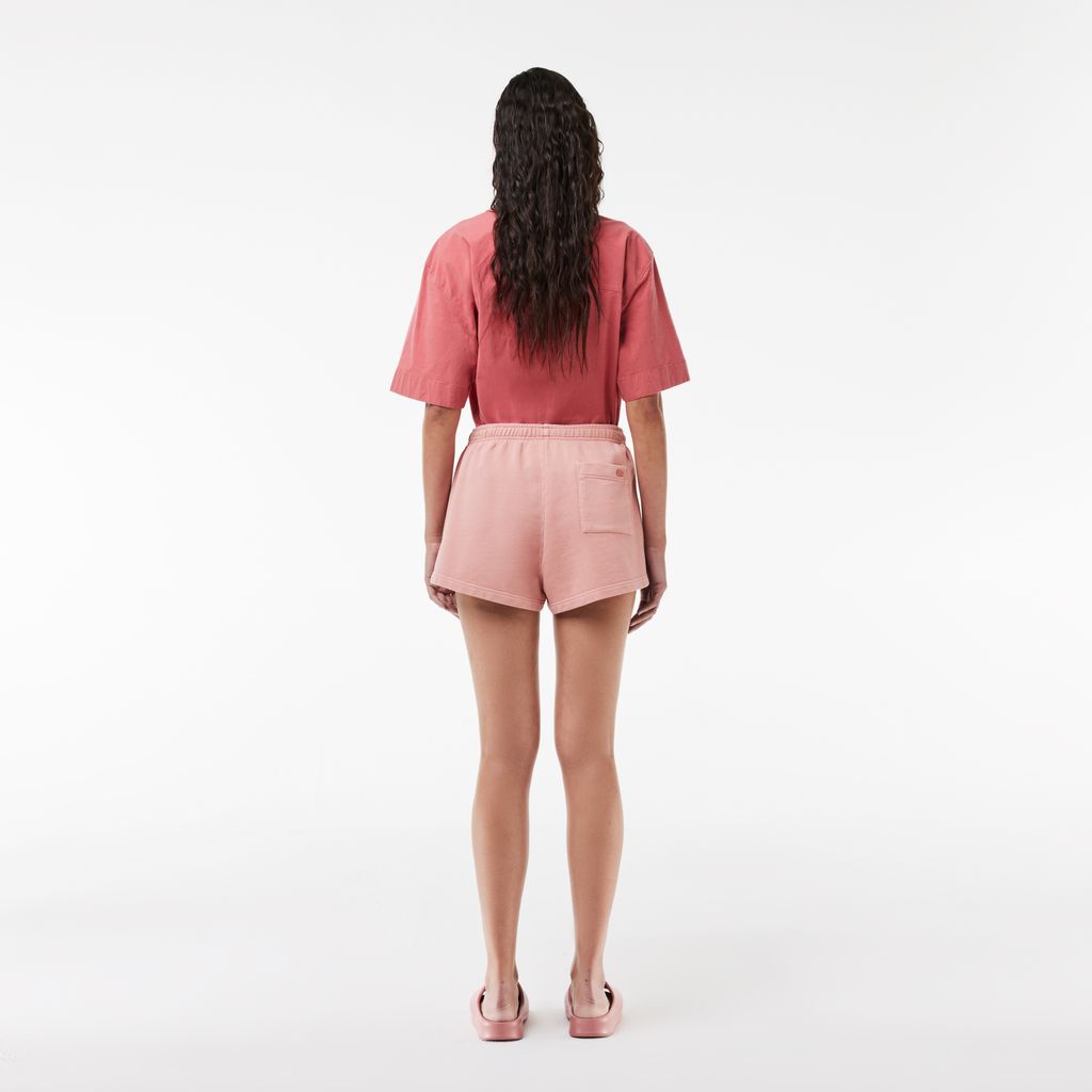 Quần Ngắn Lacoste Nữ Màu Nhuộm Tự Nhiên Chất Liệu Fleece