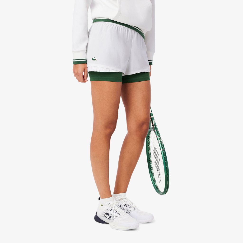 Quần Ngắn Tennis Lacoste Nữ Có Lớp Lót Công Nghệ Ultra Dry