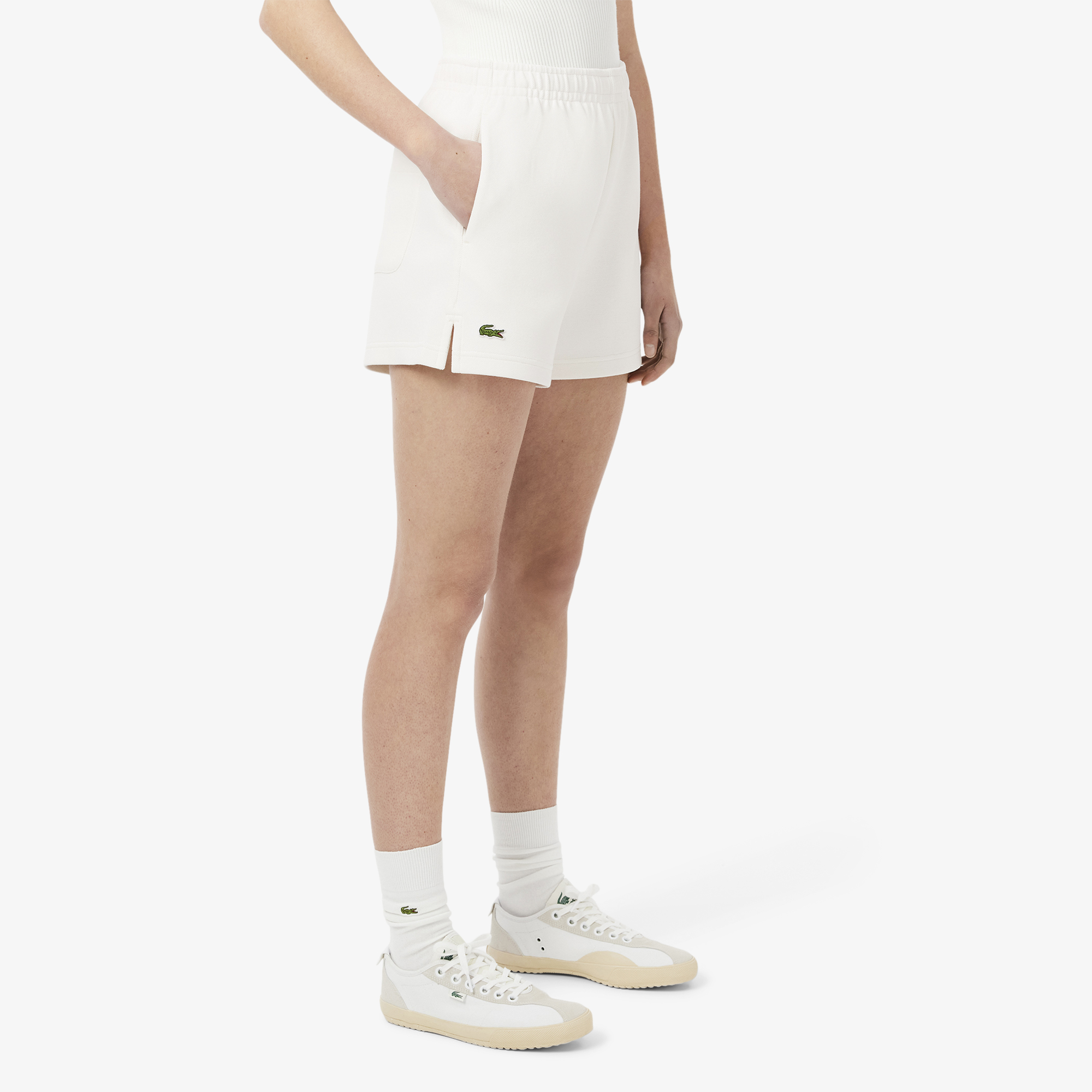 Quần Ngắn Lacoste Nữ Chất Liệu Piqué Hai Mặt